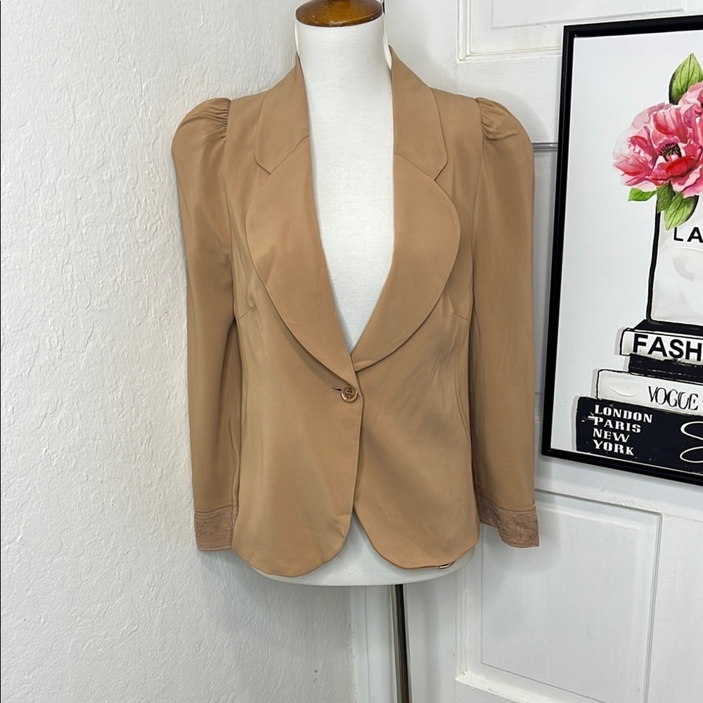 NWT Elisabetta Franchi Mandorla 3/4 Sleeve Blazer Size 46/10US